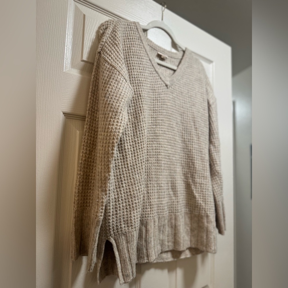 A.N.A Women's V-Neck Waffle Knit Sweater - Picture 7 of 11